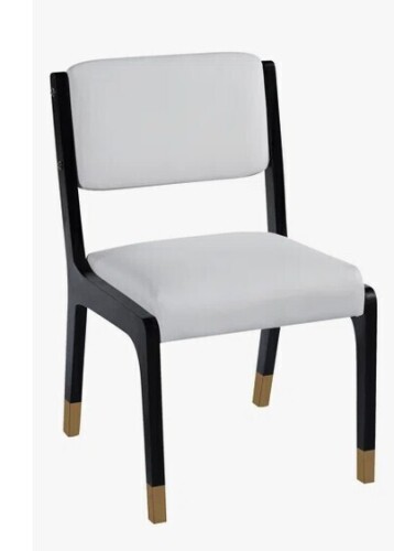 NFusion Zander Modern Farmhouse Dining Chair with Rubberwood Legs & Padded Seat New in Box $299
