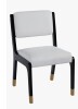 NFusion Zander Modern Farmhouse Dining Chair with Rubberwood Legs & Padded Seat New in Box $299