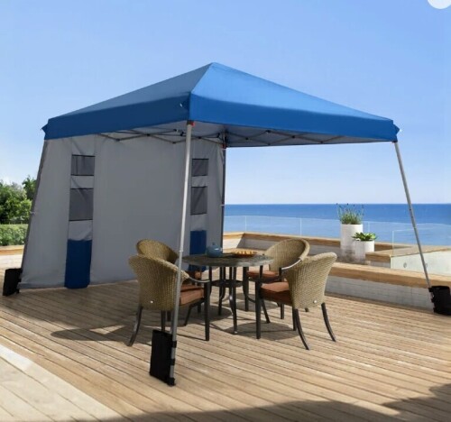 Alphamarts 12x12 Steel Pop-up Canopy With Single-sided Multifunctional Side Wall New in Box $399