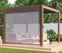 Joyesery 10 ft. Outdoor Shade Pull Down Privacy Screen for Pergola Accessories, UV Resistant Guard, New in Box $799