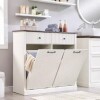 DecorUHome Tilt-Out Laundry Hamper Cabinet with 2 Drawers Wooden Hidden Laundry Basket, New in Box $399
