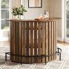 17 Stories 4-Tier Bar Table, Arc-Shaped Mini Home Bar Table with Footrest, New in Box $399