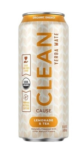 Clean Cause, Yerba Mate Lemonade Tea Organic, 15.5 Fl Oz / Trip Mindful Blend Cucumber Mint Lightly Sparkling Drink, 12oz. / Assorted New Assorted Best by 2/2028