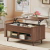 George Oliver 41" Lift Top Coffee Table With Hidden Storage in Brown New Open Box $299