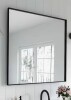 Waterpar Rectangular Aluminum Framed Bathroom Vanity Mirror with HD Tempered Glass, French Cleat Mounted Wall Mirror, Shatterproof & Rust-Resistant, 48" x 32" New In Box $299