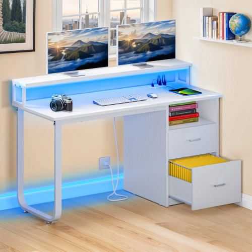 Wrought Studio&trade; Kontina Rectangle Computer Desk with Hutch New In Box $399