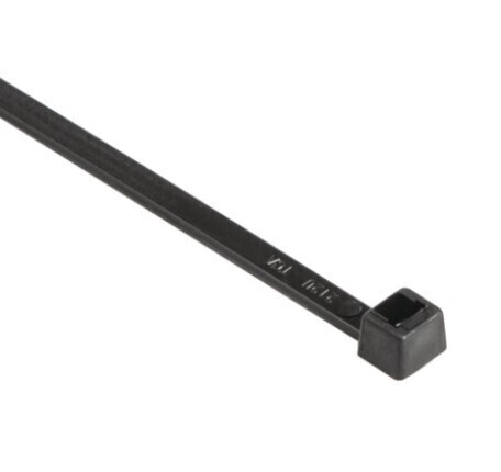 HellermannTyton UV Resistant Cable Tie, 12" Long, UL Rated, 50lb Tensile Strength, PA66UV, Black, 100/pkg New In Box
