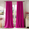 Mercer41 Luxury Velvet Blackout Thermal-Insulated Curtains. Room Darkening 75%-95% Rod Pocket Back Tab Drapes for Living room Bedroom (Pair) 52" x 96" New in Box $89