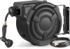 wikiwiki Retractable Garden Hose Reel 1/2 in x 50 ft, Heavy Duty Wall Mounted Hose Reel with 10- Function Sprayer Nozzle, Automatic Slow Return System/180&deg;Swivel Bracket/UV Resistant (Black) New In Box $99