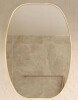 LuxHomez 24 in. W x 36 in. H Modern Oval Aluminum Frame Gold Wall Mirror (Screws Included) New In Box $299