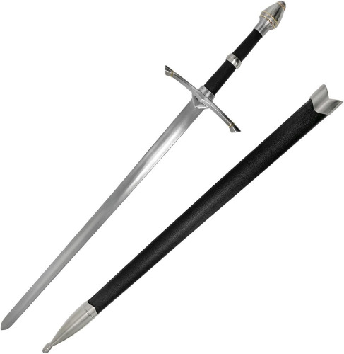 Knights Collection Medieval Sword One Hand Sword, Dull Blade. for Collection, Gift, Show and Fair Cosplay and LARP Similar to Picture New In Box $199