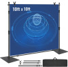 VEVOR 10ft x 10ft Pipe and Drape Kit, Heavy Duty Backdrop Stand with Carbon Steel Base, Adjustable Backdrop Support with 6 Clamps and A Carry Bag for Wedding, Party, Event, Photography, and Exhibition New In Box $199