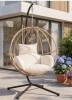 Dakota Fields Allenhurst Swing Egg Chair with Stand and Cushion, Indoor Outdoor Porch Swing $499
