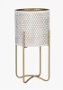 Mercer41 Cleare Honeycomb Pot with Ambrose Gold Base New In Box $299