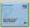 PremierPro 7602 &ndash; Quilted Ultra Adult Diapers High Absorbency Size Large, 18-Count New In Box