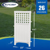 Suncast 4-Panel Outdoor Screen Enclosure - Freestanding Wicker Resin Reversible Panel Outdoor Screen - Perfect for Concealing Garbage Cans, Air Conditioners - White New In Box $299 - 2