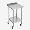VEVOR 24 x 24 x 40 Inch Stainless Steel Work Table, Commercial Food Prep Worktable with Casters, Heavy Duty Prep Worktable, Metal Work Table with Adjustable Height for Restaurant, Home and Hotel New In Box $299
