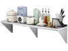 VEVOR 14" x 60" Stainless Steel Shelf, Wall Mounted Floating Shelving with Brackets, 400 lbs Load Capacity Commercial Shelves, Heavy Duty Storage Rack for Restaurant, Kitchen, Bar, Home, and Hotel New In Box $199