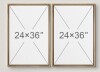 SIGNLEADER Grunge Duotone Tan Minimalist Landscape Neutral Artwork Wall Art Framed On Canvas 2 Pieces Print, 24" x 36" New In Box $299 - 2