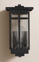 Joss & Main Lucien Nikole 6.5 Inch Outdoor Wall Sconce in Black New In Box $299