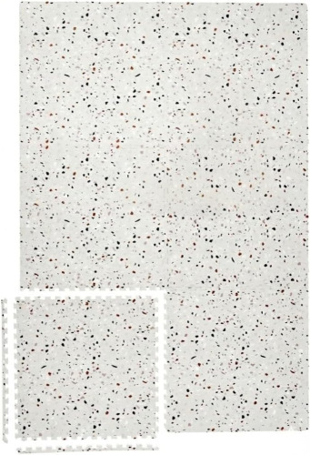 Yay Mats Stylish Extra Large Puzzle Mat, Thick, Inter Locking Foam Floor Tile Covers 6 ft x 4 ft. Expandable Tiles with Edges Exercise and Kids mat Protective Floor Surface (Henri TERRAZZO) New In Box $199