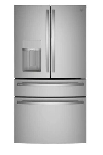 GE Profile - 36 in. Wide 27.9 Cu. Ft. 4-Door French Door Smart Refrigerator with Hands-Free AutoFill - Stainless Steel On Working $4999