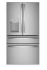 GE Profile - 36 in. Wide 27.9 Cu. Ft. 4-Door French Door Smart Refrigerator with Hands-Free AutoFill - Stainless Steel On Working $4999