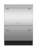 Fisher & Paykel - Series 11 24" Full Top Control Smart Built-in Stainless Steel Double DishDrawer Dishwasher with Sanitize 43dBA - Silver New $3499