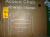 Wrought Studio 33" Modern Accent Chair with Curved Backrest and Three-Leg Base in brown New in Box $399 - 2