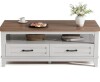 Garvee Farmhouse Coffee Table with Drawers, 47.2" Center Table Rustic Coffee Tables White Brown Living Room Table, with Open Shelf and 6 Support Legs New Shelf Pull $499