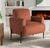 Lifestyle Solutions Knoxville Rust Velvet Arm Chair $599