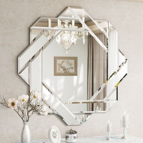 Gracie Oaks Sommerset Beveled Glass Decorative Wall Mirror 36 in. Accent Mirror New In Box $399