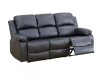 Latitude Run Etrella Faux Leather Reclining Sofa in Black New $2999