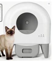 Tucker Murphy Pet Self Cleaning Litter Box, App Control?95L Automatic Cat Litter Box Self Cleaning Large Capacity for Multiple Cats, App-Controlled with Safety Sensors, Removable Washable Liner,2 Rolls Garbage Bags,Grey New in Box $499