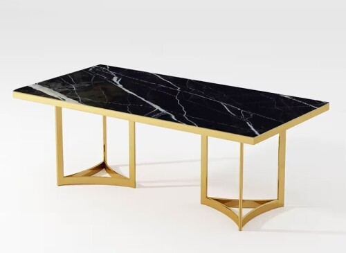 Povision 71"Bura Modern Faux Marble Dining Table For 6 (2 Boxes) New in Box $2099