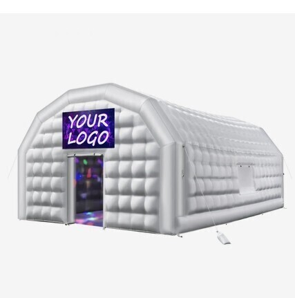 VEVOR Inflatable Nightclub, 29.5 x 19.7 x 13.1 ft Inflatable Party Tent with 1100W Blower & Sandbag, Blow up Night Club with 2 Windows, Air Cube House for Event Birthday Wedding Party, White New in Box $1299