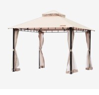VEVOR Patio Gazebo for 6-8 Person, 10 x 10 FT Backyard Gazebo, with Mosquito Netting, Metal Frame, and PU Coated 180G Polyester, Outdoor Canopy Shelter for Patio, Backyard, Lawn, Garden, Deck New in Box $399