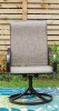 Phi villa Black Swivel Textile Metal Patio Outdoor Dining Chair New in Box $299