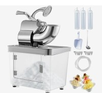 VEVOR 110V Commercial Ice Crusher 440LBS/H, ETL Approved 300W Electric Snow Cone Machine with Dual Blades, Stainless Steel Shaved Ice Machine with Safety On/Off Switch for Family, Restaurants, Bars New in Box $399