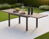 Daheat Large Extendable Patio Dining Table Aluminum Metal Indoor Outdoor 53" 106in. Adjustable for 6-8 Person Rectangular Table New in Box $699