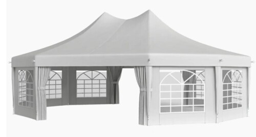 Outsunny 29' x 21' Canopy Party Event Tent with 2 Pull-Back Doors, White (3 Boxes) $999