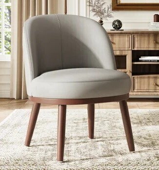 Ebern Designs Modern Upholstered Accent Chair with Solid Wood Legs New in Box $299