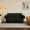 Winston Porter 65" Convertible Sofa Bed, 3-In-1 Upholstered Sleeper Sofa With Cushions, Black $399