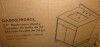 COSMO LIVING Leona (24" W x 22" D x 38" H) Single Sink Bath Vanity in Navy Blue with Gold Metal Legs and with White Engineered Stone Composite Top, New in Box $699 - 2