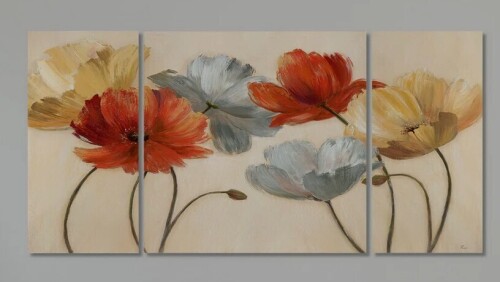 Andover Mills&trade; "Poppy Palette Revisited" 3 - Pieces, 20" x 30" New In Box $299