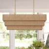Mercer41 5 - Light Dimmable 3-Tier Rectangle Chandelier New In Box $399