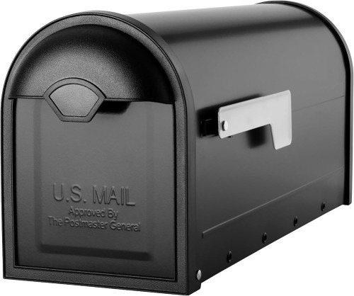 Architectural Mailboxes Winston Post Mount Mailbox, Black, Medium New Shelf Pull $89