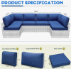 Hokku Designs Outdoor Replacement Cushions for Patio Furniture,Water-Resistant Sofa Cushions for Rattan Wicker Sectional Patio Conversation Sets, 14-Piece Outdoor Couch Cushions Patio Sofa Cushions New Open Box $299 - 2
