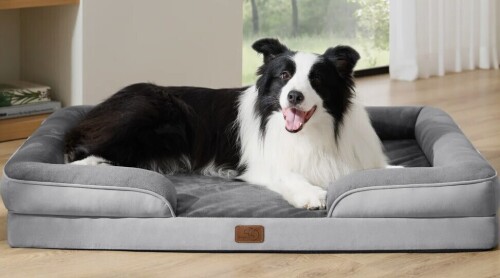 Bedsure Cozy Orthopedic Dog Bed, Waterproof Washable Sofa Bed with Removable Cover, Non-Slip Base, X-Large (6.5" H x 42" W x 32" D) $99
