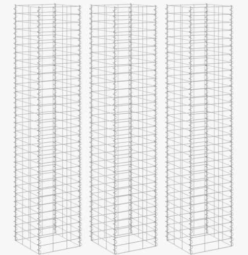 Arlmont & Co. Jarib 11.8" H x 11.8" W Gabion Raised Bed Set - Retaining Wall Solution, Silver Iron New Shelf Pull $299